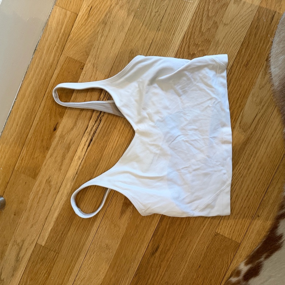 White lulu Cropped Tank Top